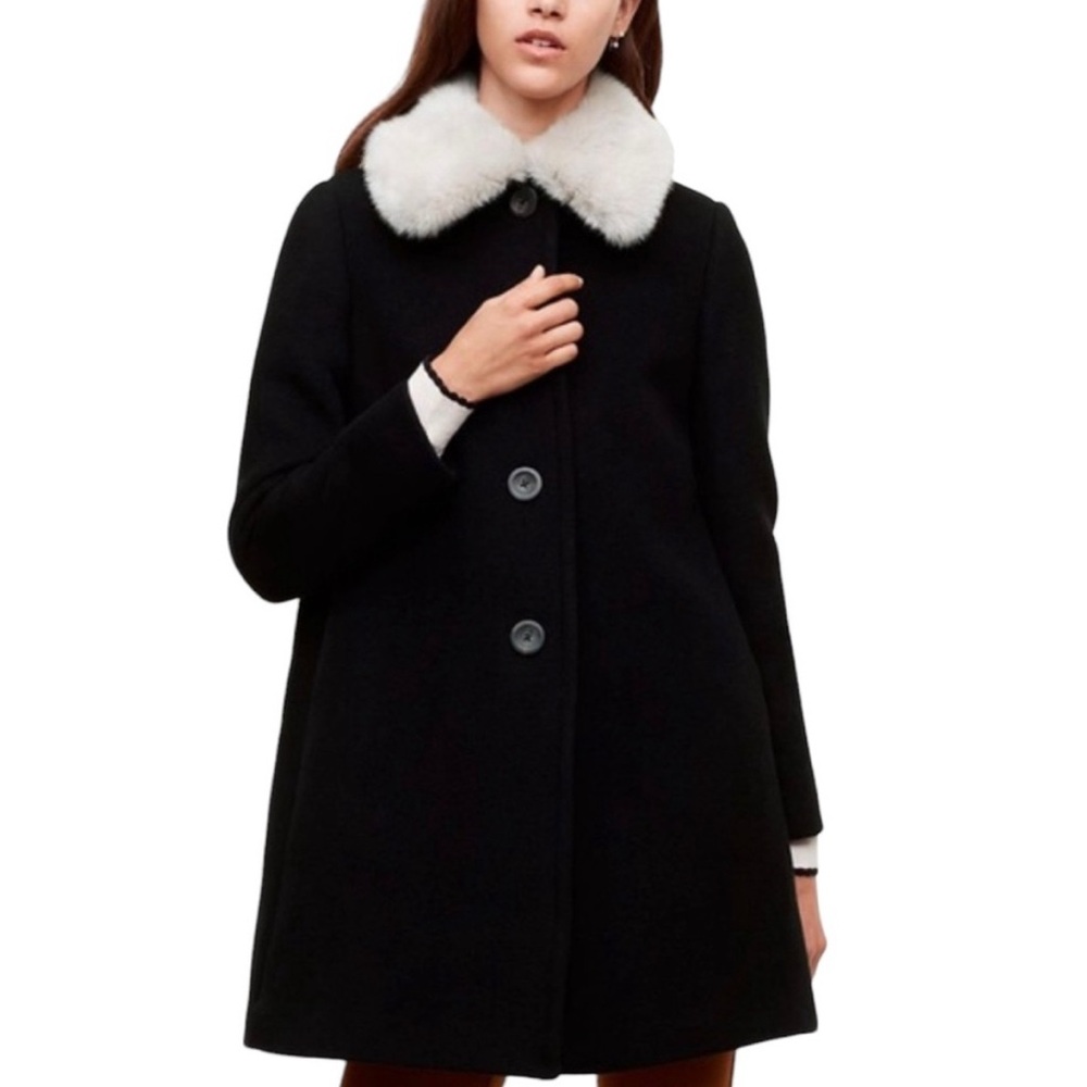 Sunday Best Ash Coat with Removable Faux Fur Collar